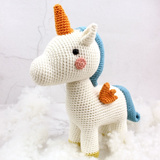 钩针玩偶独角兽材料包毛线diy娃娃手工针织编织宝宝安抚玩具